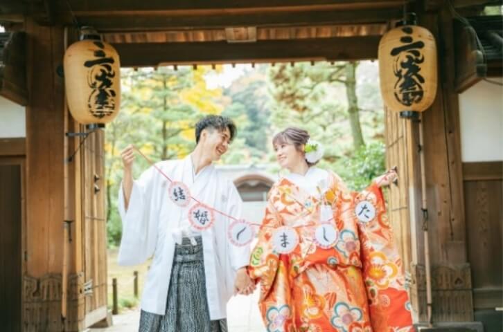 洗礼された婚礼衣装とロケーションウエディング
