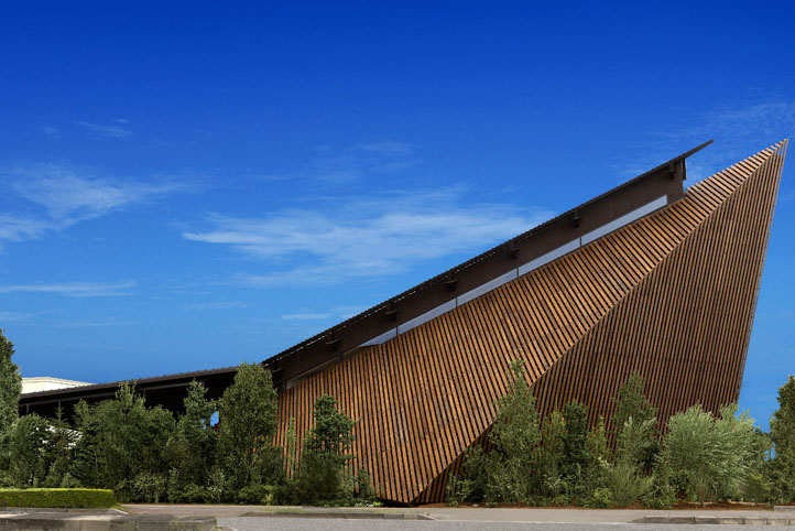 新国立競技場 建築家「隈研吾」デザイン『森の光教会』木のぬくもりあふれる新スタイルの教会です。